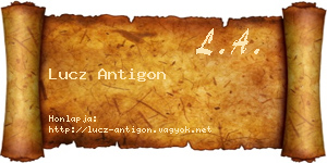 Lucz Antigon névjegykártya